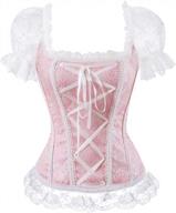 victorian gothic overbust corset: women's shoulder strap tank with bustier lingerie logo