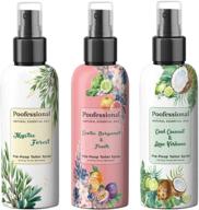 🚽 poofessional pre poop toilet spray: premium natural odor eliminator, 2.5oz travel size 3 pack + 1 gift bottle логотип