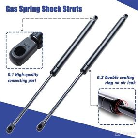 img 1 attached to 🚗 Premium Gas Spring Shocks Struts Lift Support - 17" 35Lbs/156N for Truck Toppers, Camper Shells, and Truck Caps