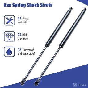 img 2 attached to 🚗 Premium Gas Spring Shocks Struts Lift Support - 17" 35Lbs/156N for Truck Toppers, Camper Shells, and Truck Caps