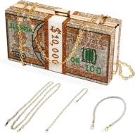 money clutch purses dollars crystal women's handbags & wallets : clutches & evening bags логотип