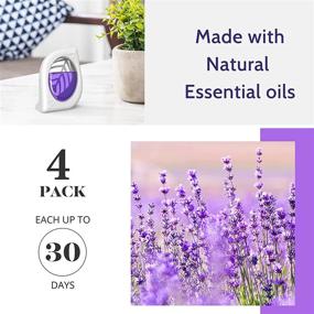 img 1 attached to 🌿 Natural Lavender Air Freshener for Home - 4 Pack, Long-Lasting Odor Eliminator for Smaller Spaces like Closets, Bathrooms, and Pet Areas, with Essential Oils - Up to 120 Days