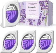 🌿 natural lavender air freshener for home - 4 pack, long-lasting odor eliminator for smaller spaces like closets, bathrooms, and pet areas, with essential oils - up to 120 days логотип