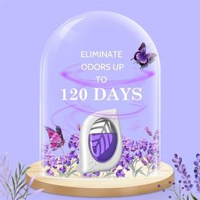 img 2 attached to 🌿 Natural Lavender Air Freshener for Home - 4 Pack, Long-Lasting Odor Eliminator for Smaller Spaces like Closets, Bathrooms, and Pet Areas, with Essential Oils - Up to 120 Days