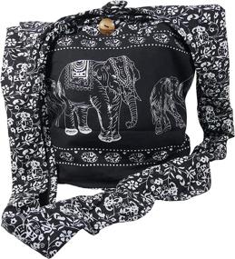 img 4 attached to 🐘 PumPumpZ Bohemian Elephant Crossbody Handbags & Wallets: Stylish Shoulder Bags for Women