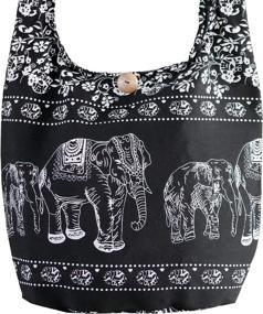 img 1 attached to 🐘 PumPumpZ Bohemian Elephant Crossbody Handbags & Wallets: Stylish Shoulder Bags for Women