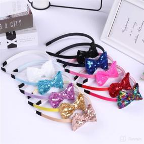 img 3 attached to 🎀 10 Colorful Baby Girl Headbands with Bows for Stylish Toddlers