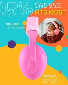 img 2 attached to Sweet Pink Baby Ear Protection: Noise Reduction Earmuffs For Babies 3-48 Months - Vanderfields