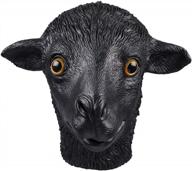 латексная маска black sheep animal, farmyard full head ram lamb carnival party mask halloween costume masqurade party cosplay разноцветный логотип