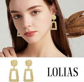 img 1 attached to Make A Bold Statement With These Non-Piercing Gold Drop Earrings By LOLIAS