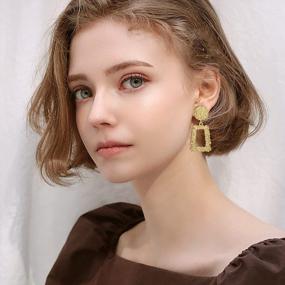 img 3 attached to Make A Bold Statement With These Non-Piercing Gold Drop Earrings By LOLIAS