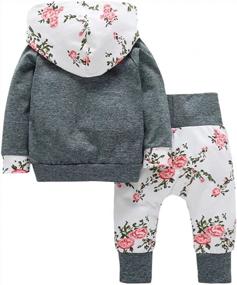 img 3 attached to 0-24 Months BINPAW Baby Girls Boys Jogger Outfit - Perfect For Active Babies!