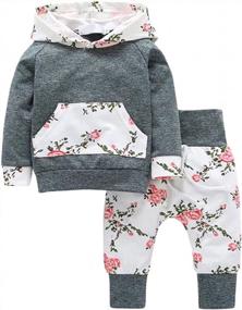 img 4 attached to 0-24 Months BINPAW Baby Girls Boys Jogger Outfit - Perfect For Active Babies!