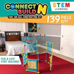 img 3 attached to Набор игрушек STEM из 139 предметов - Eezy Peezy Connect N Build Builder Pack для детей
