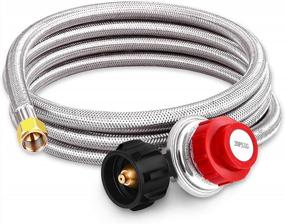 img 4 attached to Kohree 8FT High Pressure Propane Regulator With Hose QCC-1 Type Connection 20 PSI Adjustable For Turkey Fryer, Firepit, 5-40Lb U.S. Propane Gas Tanks, Cooker