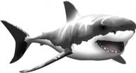 giant great white shark wall decal peel and stick wall art vwaq 24"h x 47"w logo