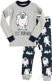 img 1 attached to 👨 Family Pajama Sets for Adults, Kids, and Infants - Matching Yeti for Bed Pajamas by Lazy One