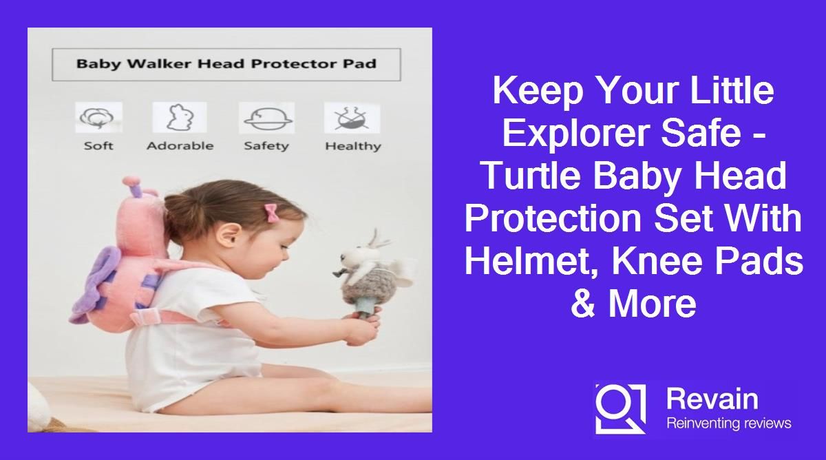 Keep Your Little Explorer Safe - Turtle Baby Head Protection Set With Helmet, Knee Pads & More