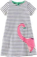 👗 frogwill dinosaur print sleeveless summer dresses for girls' casual clothing logo