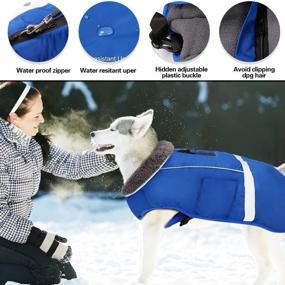 img 1 attached to Thick Fur-Collared Winter Coat for Dogs - Reflective, Waterproof, Windproof and Warm Dog Clothes for Cold Weather - Soft Puppy Vest for Small, Medium, and Large Dogs