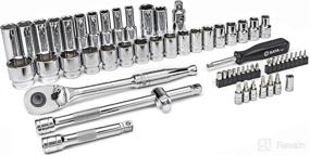 img 1 attached to 🔧 SATA 60-Piece 1/2 Inch 6-Point Metric Socket Set with 72T Ratchet - ST09007V-02