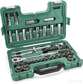 img 2 attached to 🔧 SATA 60-Piece 1/2 Inch 6-Point Metric Socket Set with 72T Ratchet - ST09007V-02