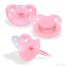 img 1 attached to 🍼 Pacifier Addict Fixx JUMBO Adult XXL Silicone Pacifier - Size 10 (Pink): The Ultimate Solution for Pacifier Lovers!