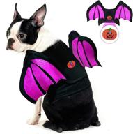 🎃 azuza halloween dog costume cat dogs bat wings with led pumpkin - funny apparel cosplay decoration; available in 3 sizes for cats, small, medium, and large dogs логотип