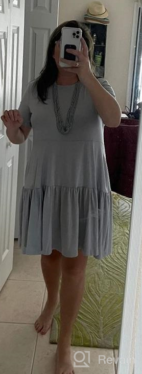 img 1 attached to Stylish And Comfy Women'S Short Sleeve Swing T-Shirt Dress With Pockets review by Nick Mitchell