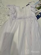 img 1 attached to Carat Chiffon Flutter Sleeves Dresses Girls' Clothing review by Liz Hamilton