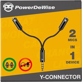 img 4 attached to Y-образный кабель-разветвитель микрофона Lavalier - Разветвитель аудиосигнала TRRS для 2 микрофонов - PowerDeWise Mic And Mic Connector