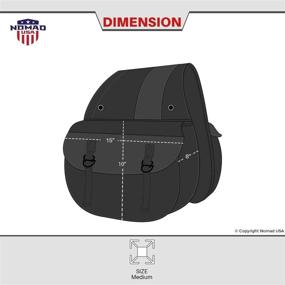 img 1 attached to Nomad USA Quick-Easy Universal Fit Throw Over Motorcycle Canvas Biker Cargo Saddlebags (Black): Versatile and Convenient Motorcycle Storage Solution
