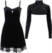 women's black lace mini sleeveless draped bodycon gothic summer dress vintage goth logo