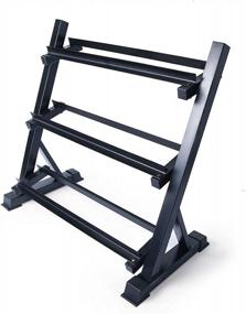 img 4 attached to RitFit Heavy-Duty Steel Weight Rack Stand For Dumbbells, Barbells, Plates, And Medicine Balls - 2 Or 3 Tier Strength Training Dumbbell Storage Rack For Home Gym