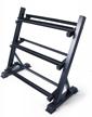 ritfit heavy-duty steel weight rack stand for dumbbells, barbells, plates, and medicine balls - 2 or 3 tier strength training dumbbell storage rack for home gym logo