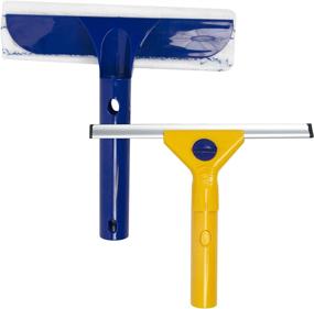 img 1 attached to 🧼 CELOX 2 in 1 Squeegee: The Ultimate Window Cleaning Solution with Super Long Handle, Extendable Aluminum Pole, and Ultra Fine Microfiber Pads - Perfect for Cars, Shower Glass Doors, and More!