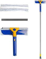 🧼 celox 2 in 1 squeegee: the ultimate window cleaning solution with super long handle, extendable aluminum pole, and ultra fine microfiber pads - perfect for cars, shower glass doors, and more! logo