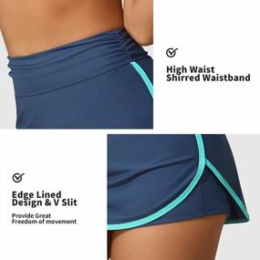 img 1 attached to Stylish & Comfortable ANFILIA Women'S Swim Skirt With Built-In Short & V Slit For Sporty Swims