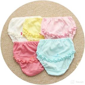 img 1 attached to 🍼 Adorable JIEYA Baby Girls Cotton Underwear: Bow-knot Briefs Panties, 3 or 5 Pack