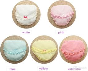 img 2 attached to 🍼 Adorable JIEYA Baby Girls Cotton Underwear: Bow-knot Briefs Panties, 3 or 5 Pack