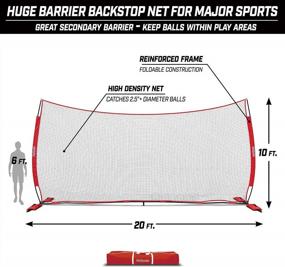img 1 attached to Portable Sports Barrier Net - 12' X 9', Ideal For Various Sports With Carry Bag Included, From GoSports