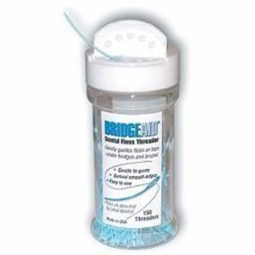 img 1 attached to 💡 Convenient and Hygienic: BridgeAid Dental Floss Threader Bottle 150 (2 Pack)