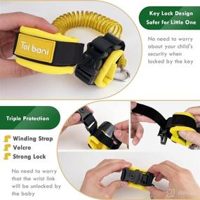 img 1 attached to Toi Bani Toddlers Leash for Boys+ Anti Lost Wrist Link: 4-in-1 Child Safety Wristband for Walking with Excavator & Dinosaur Design