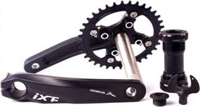 img 2 attached to Aluminum Alloy Mountain Bike Crankset With Narrow Wide Chainring, Bottom Bracket Bolts, And BB Bolts - BUCKLOS IXF 104 BCD 30-52T Crank Set For MTB And Road Bicycles