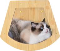 🐱 wooden cat furniture: wall mounted bed, house, perch, tree, shelves for cats logo