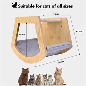 img 2 attached to 🐱 Wooden Cat Furniture: Wall Mounted Bed, House, Perch, Tree, Shelves for Cats