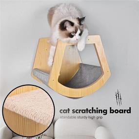 img 3 attached to 🐱 Wooden Cat Furniture: Wall Mounted Bed, House, Perch, Tree, Shelves for Cats