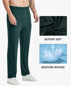img 2 attached to Comfortable & Practical Men'S Pajama Pants With Drawstring Waist And Pockets - JINSHI Sleepwear Collection