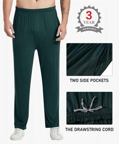 img 1 attached to Comfortable & Practical Men'S Pajama Pants With Drawstring Waist And Pockets - JINSHI Sleepwear Collection
