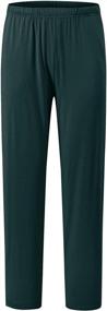 img 4 attached to Comfortable & Practical Men'S Pajama Pants With Drawstring Waist And Pockets - JINSHI Sleepwear Collection